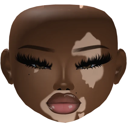 Vitiligo Baddie Latina Mesh Makeup Glossy Lips 