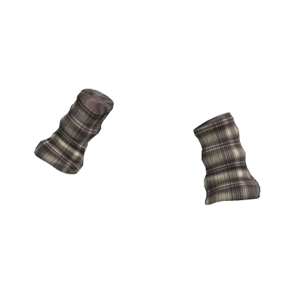 Brown and Beige Plaid Arm Warmers