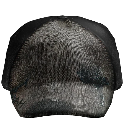 "crying baby" painted upcycled trucker hat