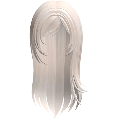 ♡ : long windy hair with side swept bangs blonde