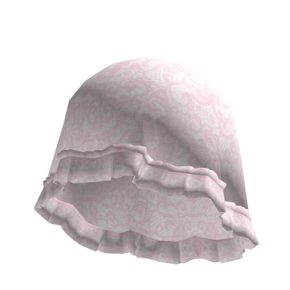 Cutesy Pink Lace Ruffled Face Cover