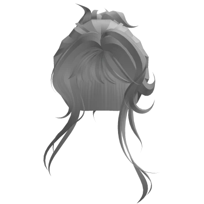 High Bun Work Girl Gray Cute Messy Loose Hair