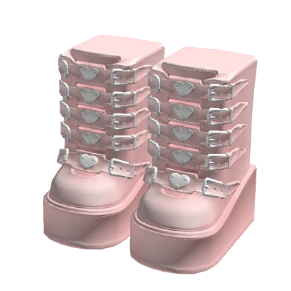 Tall Emo Pink Boots