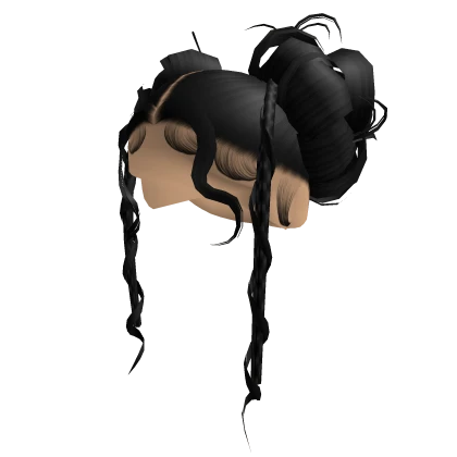 Big Curly Bunz W/ Braids [Black]