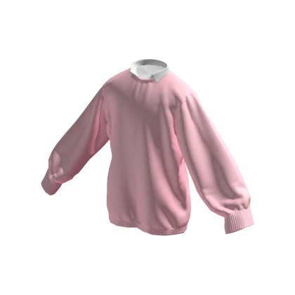 Oversized Pink Y2K Sweater