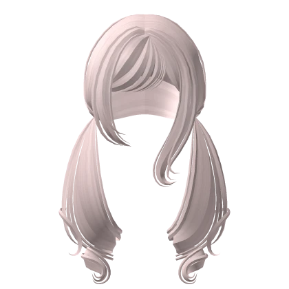 ♡ cute long dolly low pigtails pink