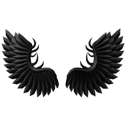 Ornate Angel Wings - Black