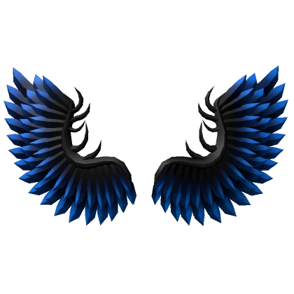 Ornate Angel Wings - Black & Blue