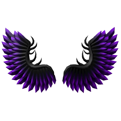 Ornate Angel Wings - Black & Purple