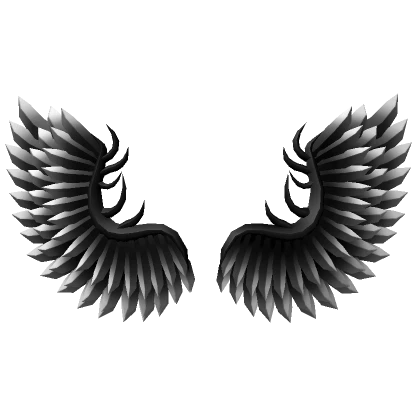 Ornate Angel Wings - Black & White