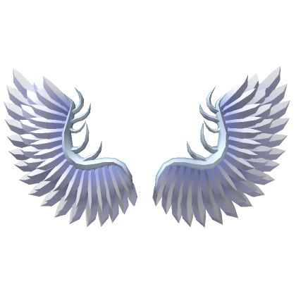 Ornate Angel Wings - Light Blue & White