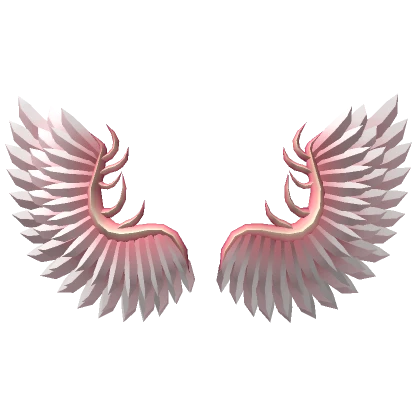 Ornate Angel Wings - Pink & White