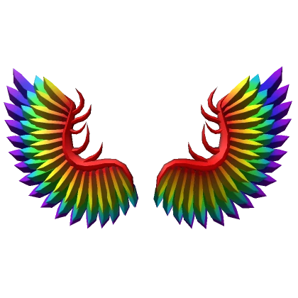 Ornate Angel Wings - Rainbow