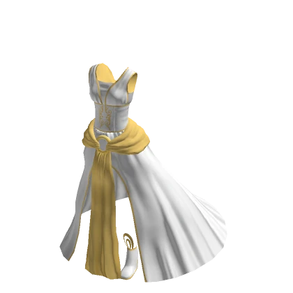 Goddess Gown - White & Gold