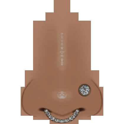 Personalized Nose Piercing Mesh Tan light Skin