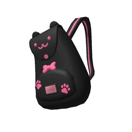 Kitty cute black pink backpack