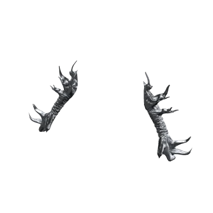 Silver Cyber Spike Gloves