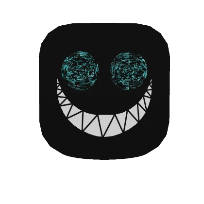 Animated Crazy Smile Mask Cyan