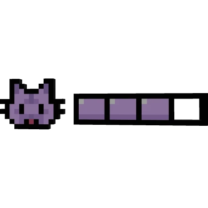 Lavender Cat 8-Bit Health Bar