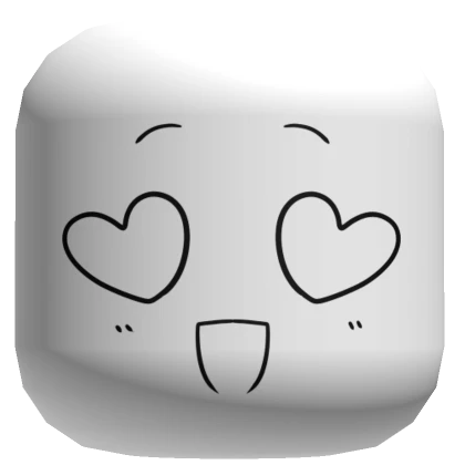 White Hearts Reaction Face Mask