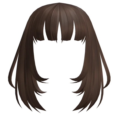 Framed Blunt Bangs in Brown