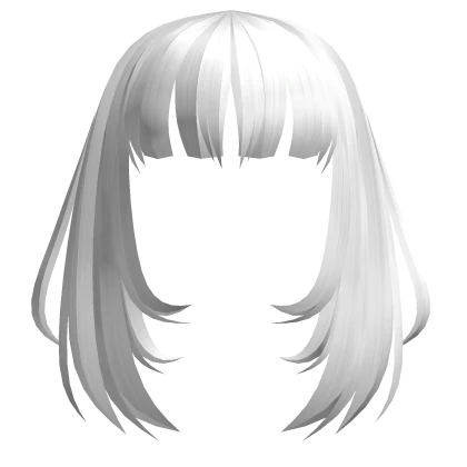 Framed Blunt Bangs in White