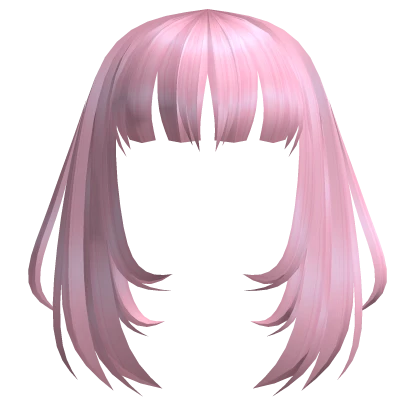 Framed Blunt Bangs in Pink