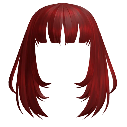 Framed Blunt Bangs in Red