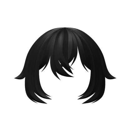 Messy Anime Bangs in Black