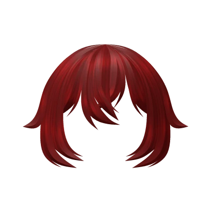 Messy Anime Bangs in Red