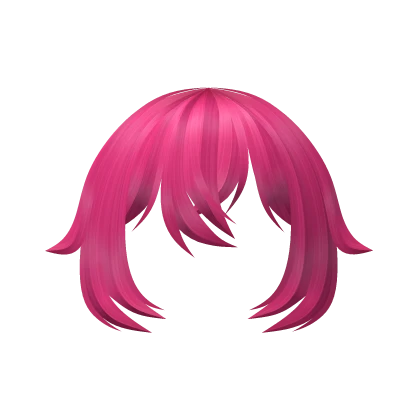 Messy Anime Bangs in Hot Pink