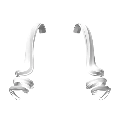 Swirly Pigtails Extensions in White