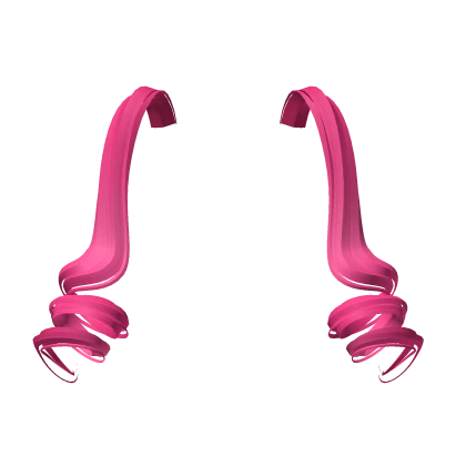 Swirly Pigtails Extensions in Hot Pink