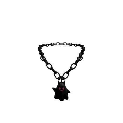 cute goth spooky halloween ghost chain necklace