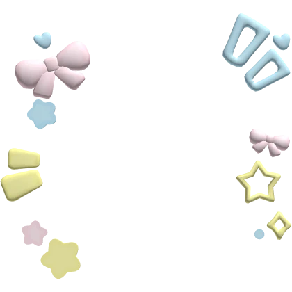 Kawaii pastel rainbow confetti decora face filter