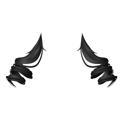 Short Low Swirly Pigtail Extensions in Black