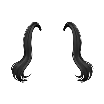 Flowing Anime Pigtail Extensions in Black