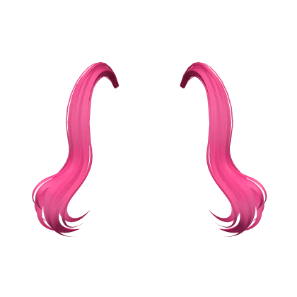 Flowing Anime Pigtail Extensions in Hot Pink