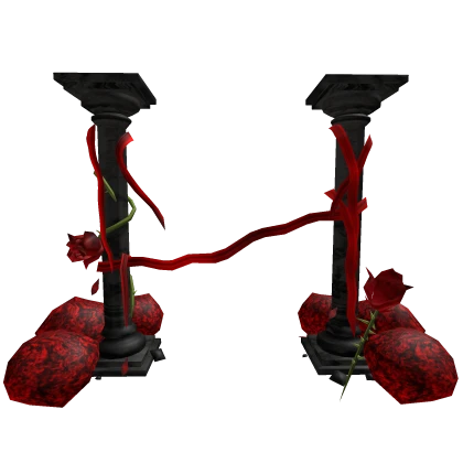 Column With Roses Garden Black