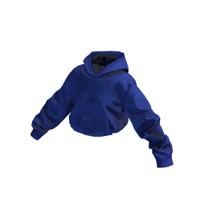 Oversize Crop Hoodie (Blue)