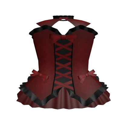 3.0 Witch laced up dress - red/black