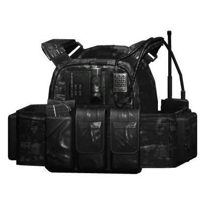 Tactical Black Pouch Vest
