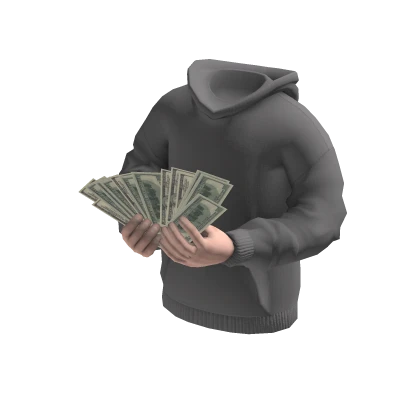 Dark Grey money spread hoodie 