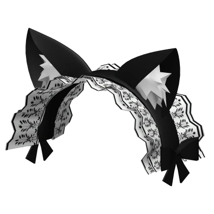 Cute Elegant Black Kitty Maid Headdress