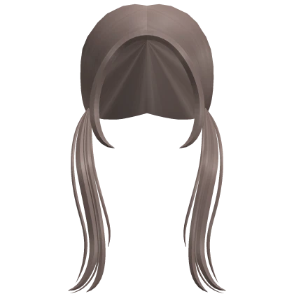 dust brown hair straight wavy pigtails