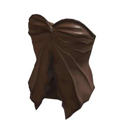 Brown Summer Vacation Twisted Tube Top