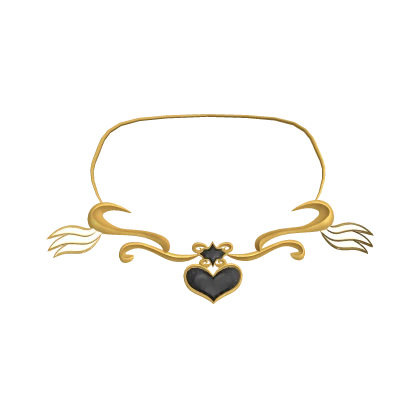 cupid arrow necklace (black&gold)