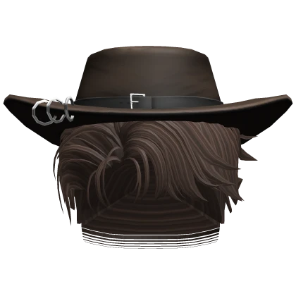 Brown - Parted Short Stylish Fade w/ Y2K Hat