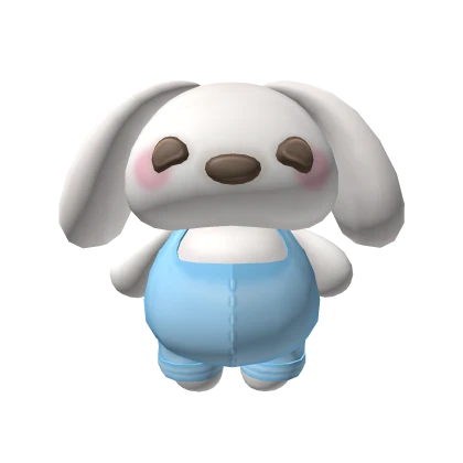 Bunny Plushie w/ Blue Overalls