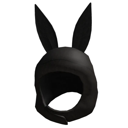 Black Fur Bunny Hood